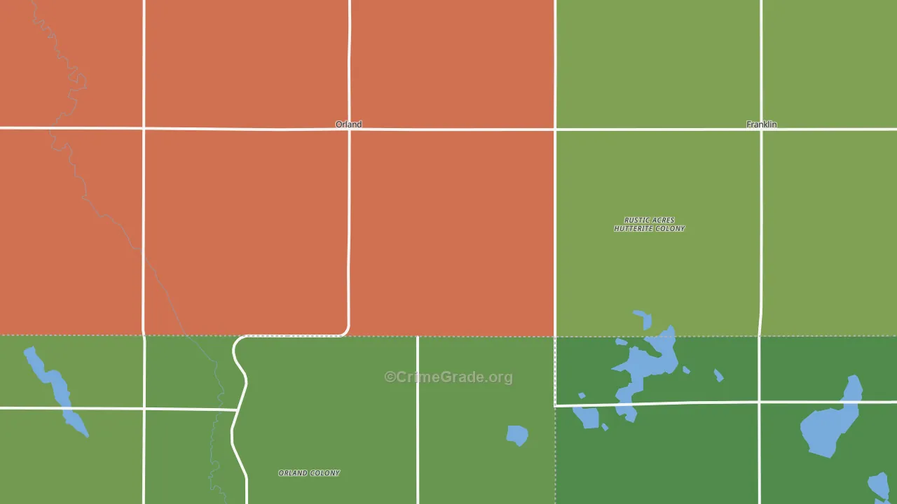 Orland, SD Map of Assault Rates