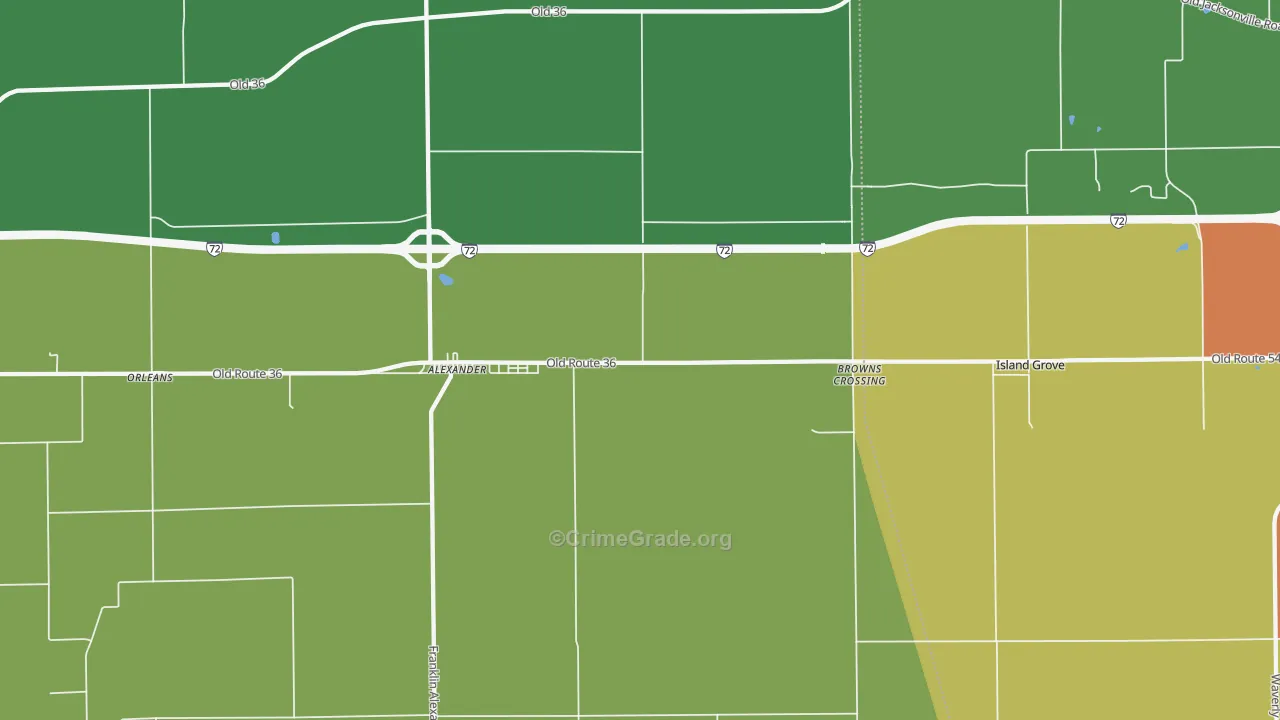 Orleans, IL Map of Assault Rates