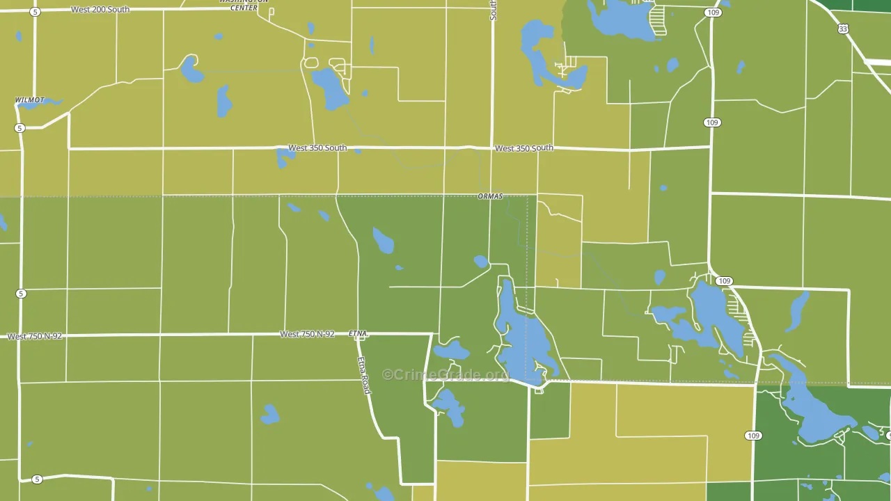 Ormas, IN Map of Assault Rates