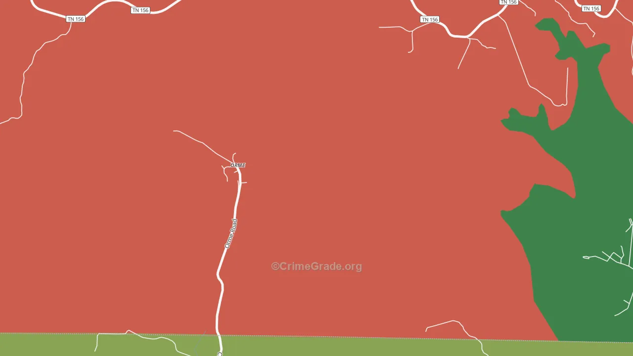 Orme, TN Map of Assault Rates