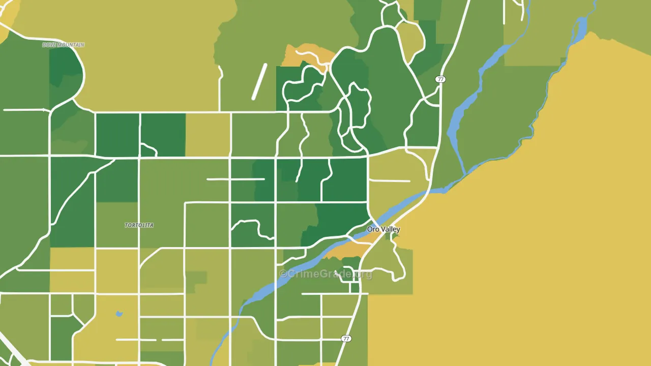 Oro Valley, AZ Map of Assault Rates