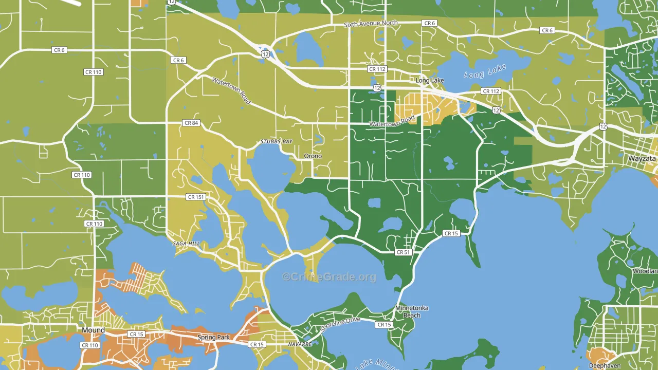 Orono, MN Map of Assault Rates