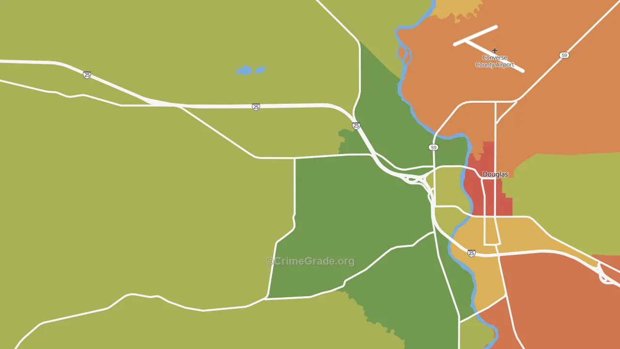 Orpha, WY Map of Assault Rates
