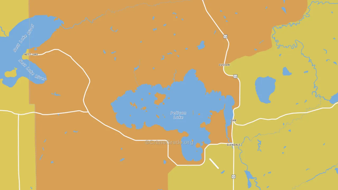 Orr, MN Map of Assault Rates
