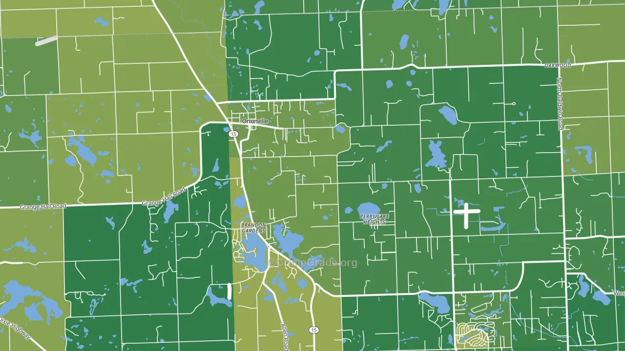 Ortonville, MI Map of Assault Rates