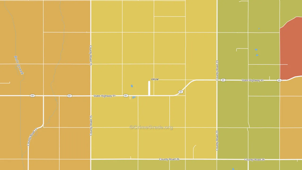 Orum, NE Map of Assault Rates