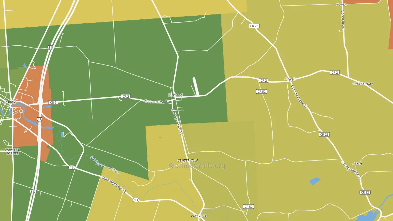 Orwell, NY Map of Assault Rates