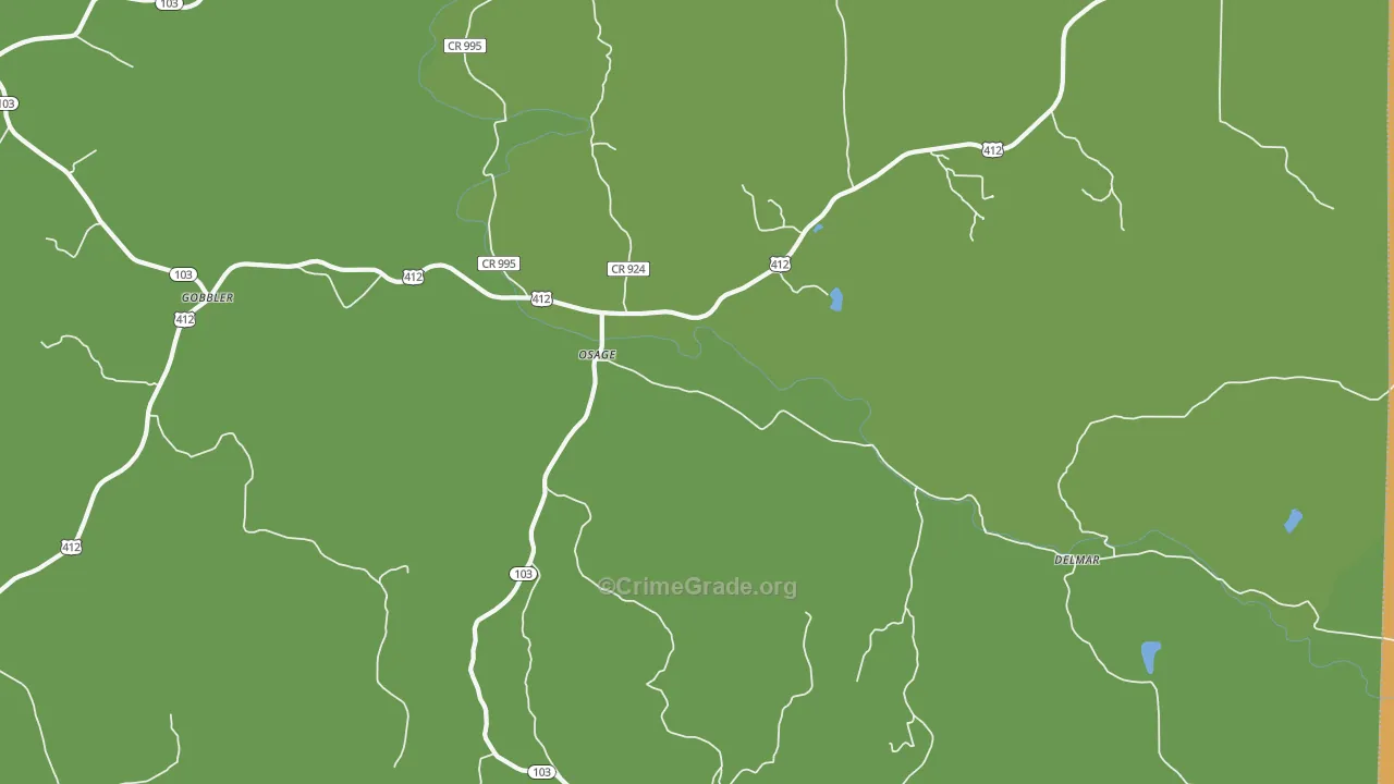 Osage, AR Map of Assault Rates