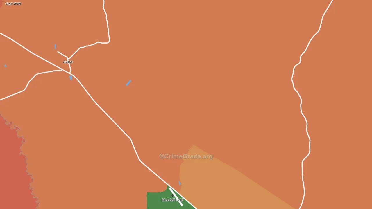 Osage, WY Map of Assault Rates