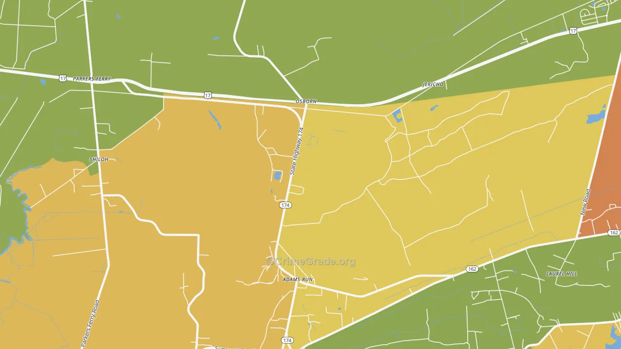 Osborn, SC Map of Assault Rates
