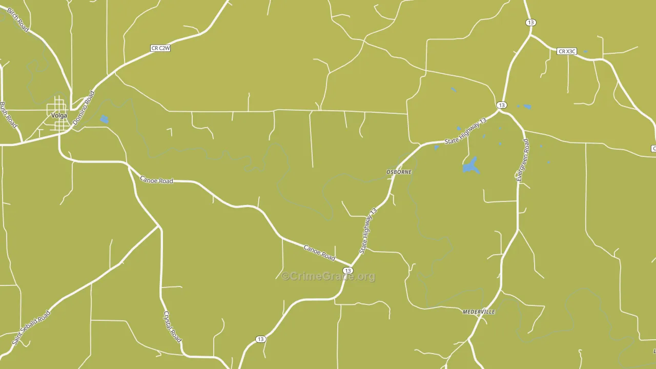 Osborne, IA Map of Assault Rates