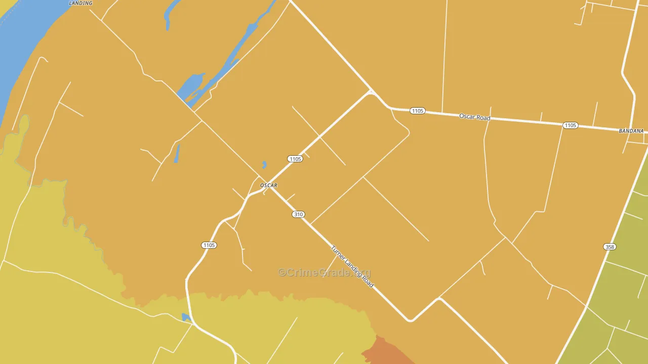 Oscar, KY Map of Assault Rates