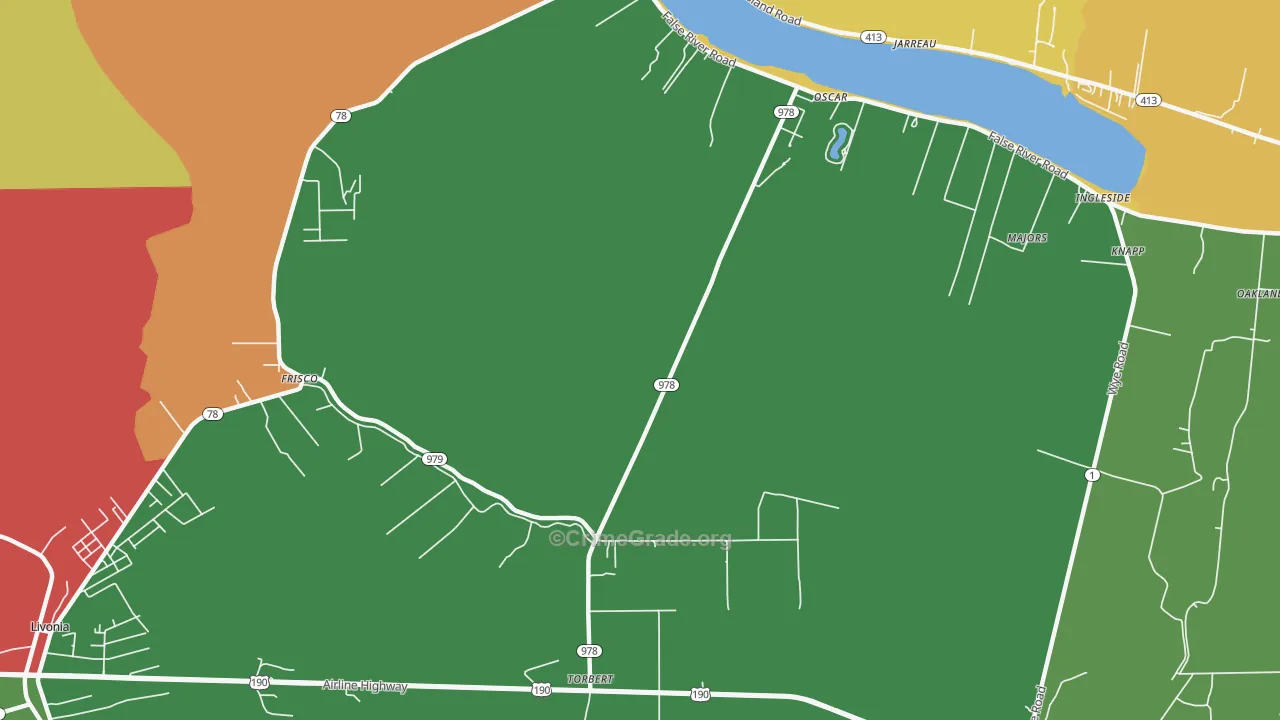 Oscar, LA Map of Assault Rates