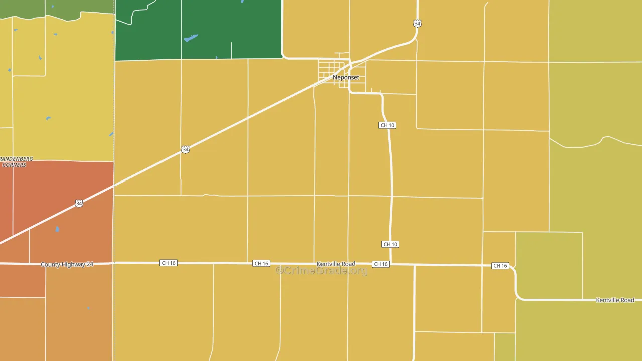 Osceola, IL Map of Assault Rates