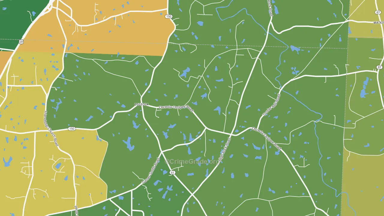 Osceola, NC Map of Assault Rates