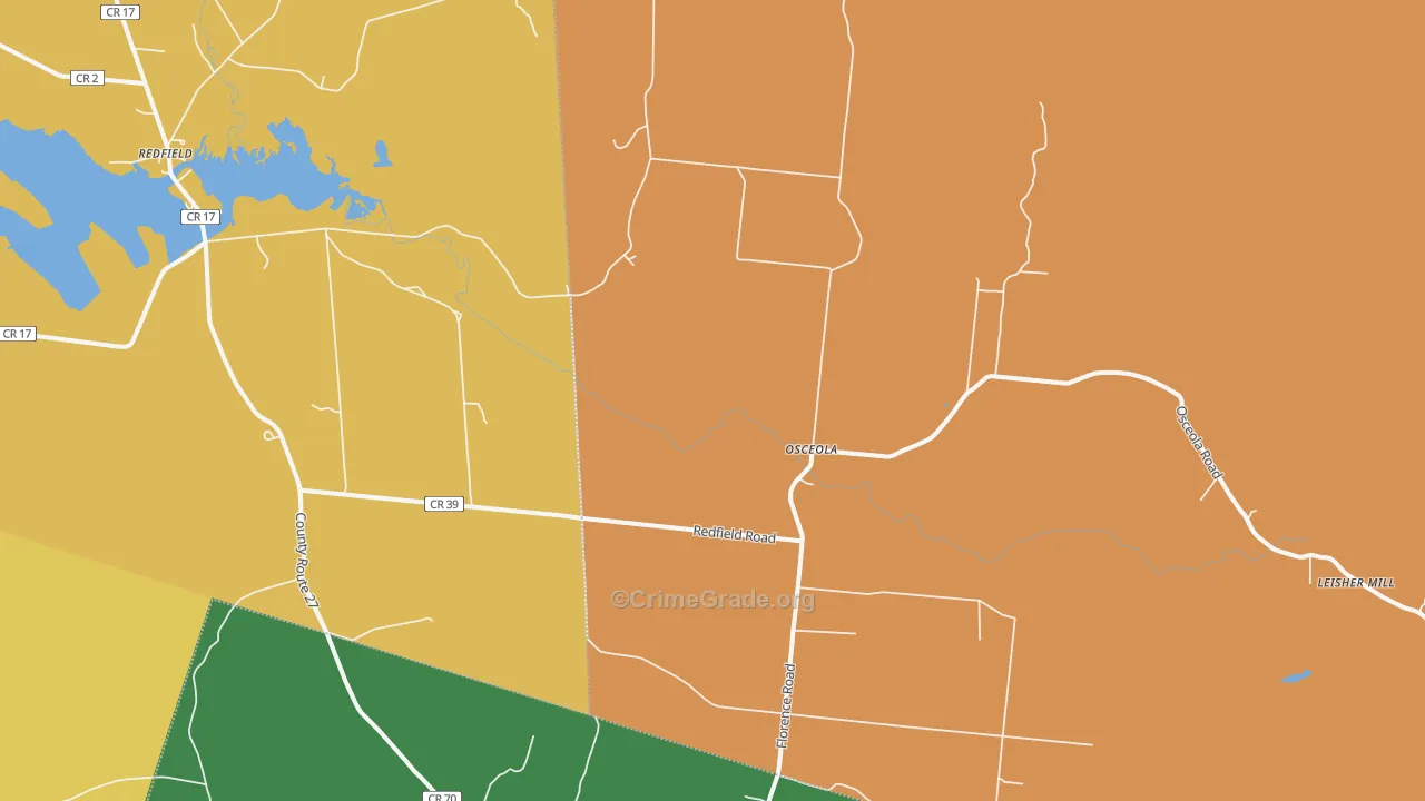 Osceola, NY Map of Assault Rates