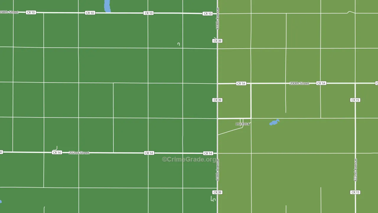 Osceola, SD Map of Assault Rates