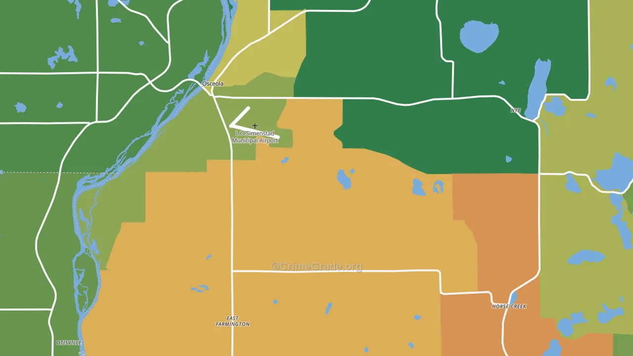 Osceola, WI Map of Assault Rates