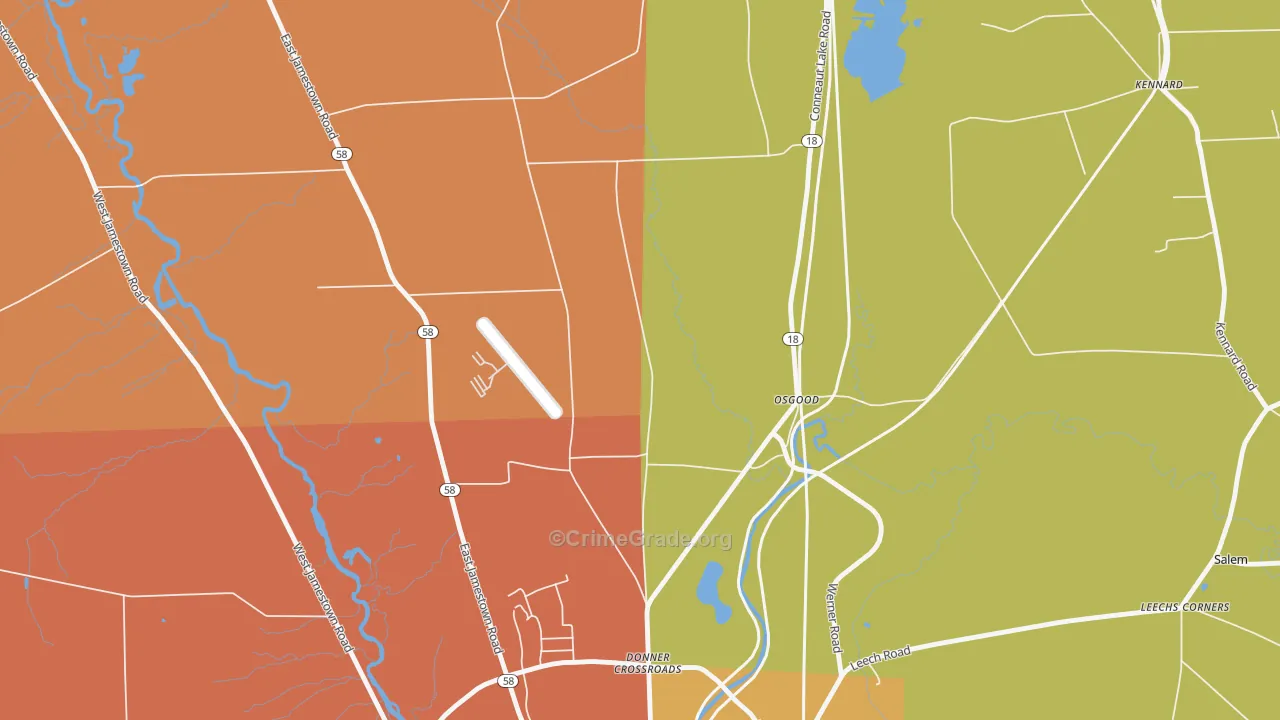 Osgood, PA Map of Assault Rates
