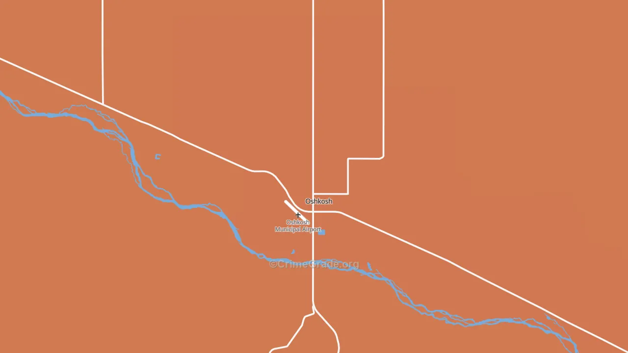 Oshkosh, NE Map of Assault Rates