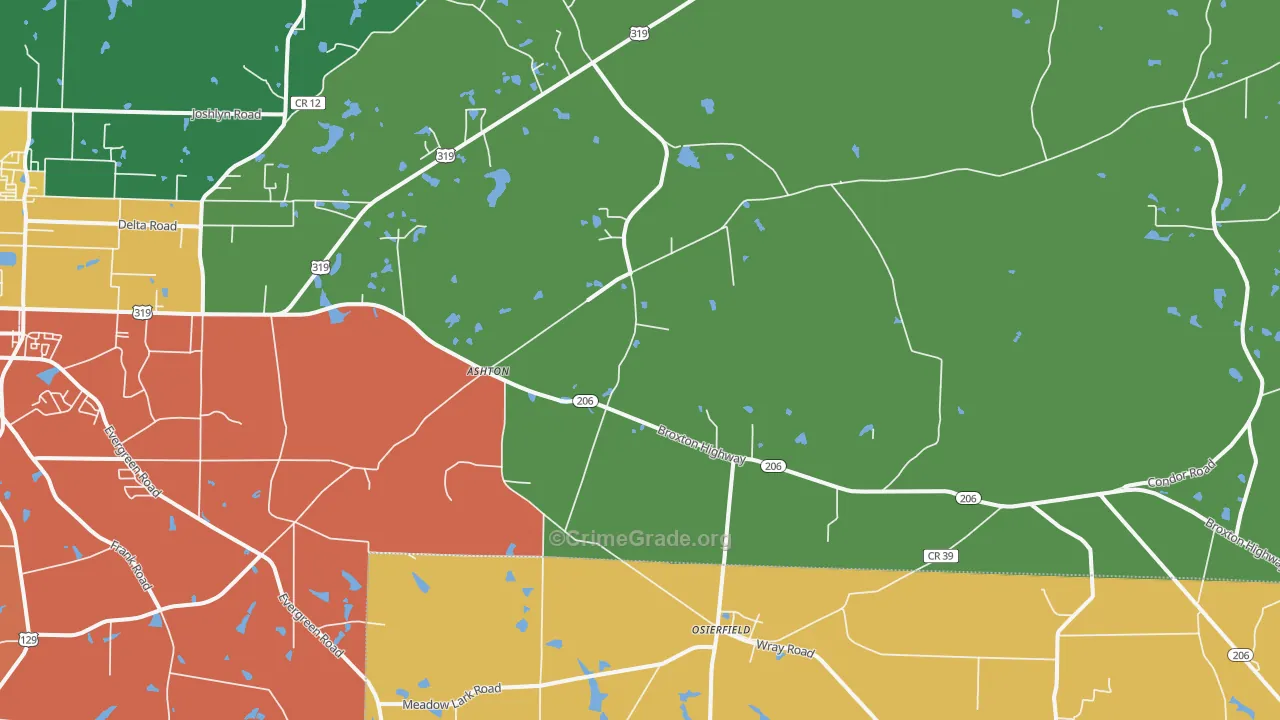 Osierfield, GA Map of Assault Rates