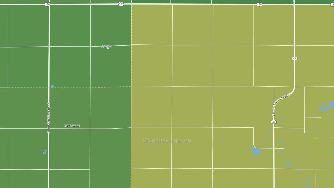 Osman, IL Map of Assault Rates