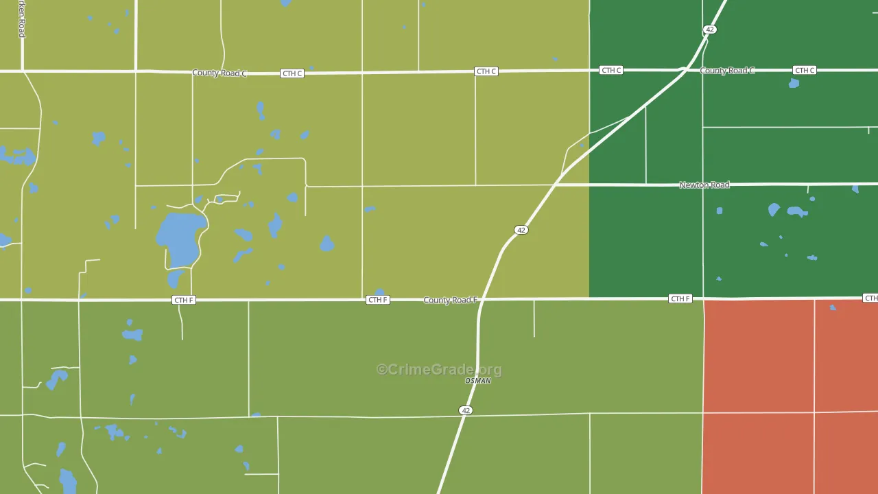 Osman, WI Map of Assault Rates