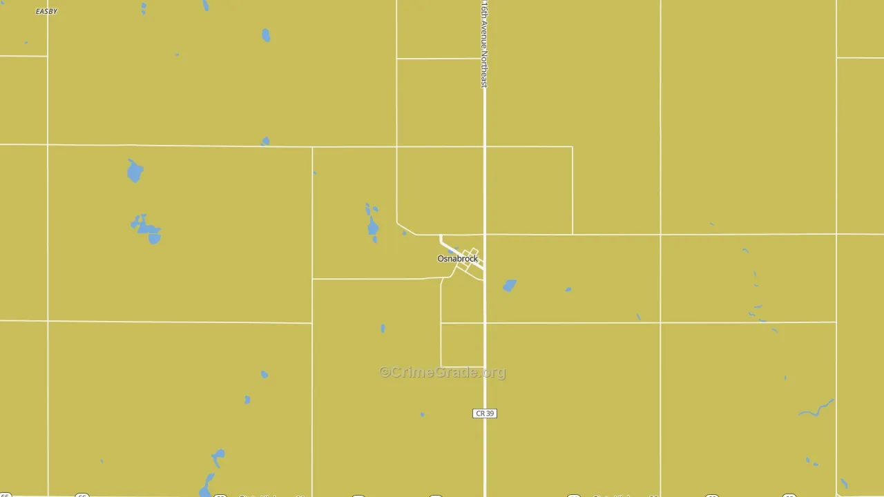 Osnabrock, ND Map of Assault Rates