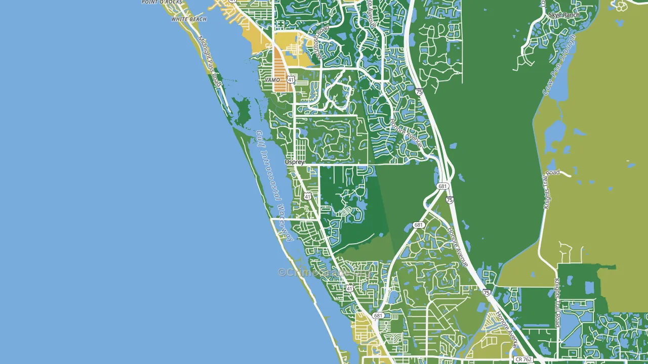 Osprey, FL Map of Assault Rates