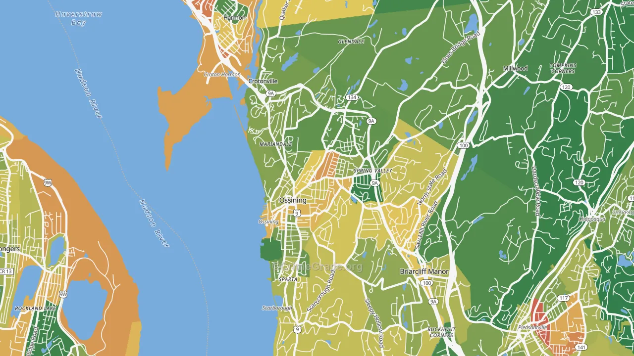 Ossining, NY Map of Assault Rates