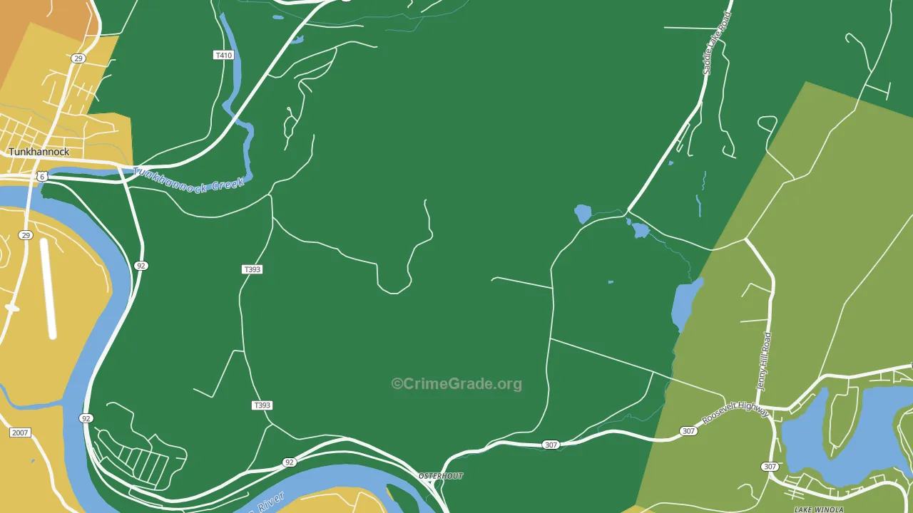 Osterhout, PA Map of Assault Rates