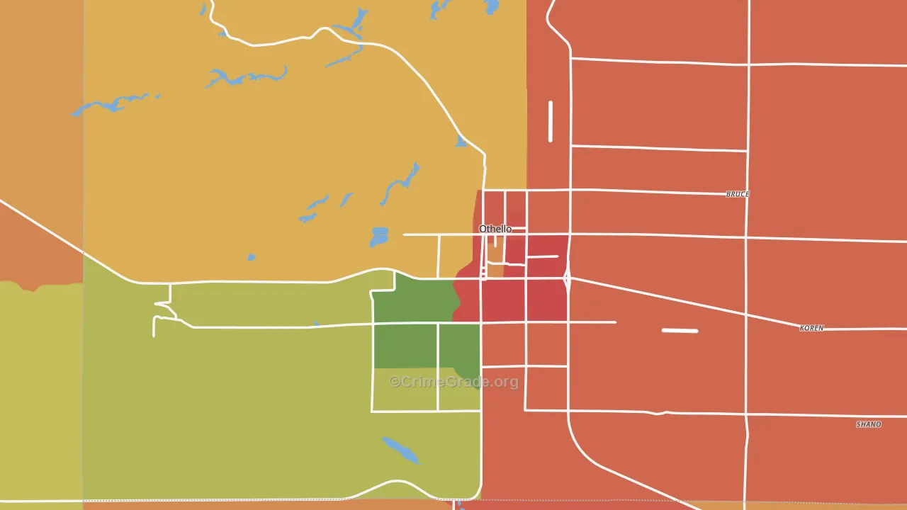 Othello, WA Map of Assault Rates