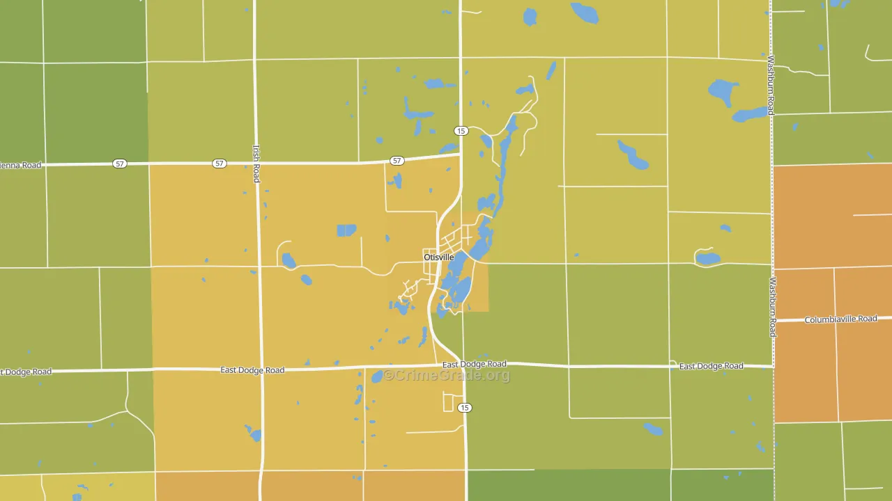 Otisville, MI Map of Assault Rates