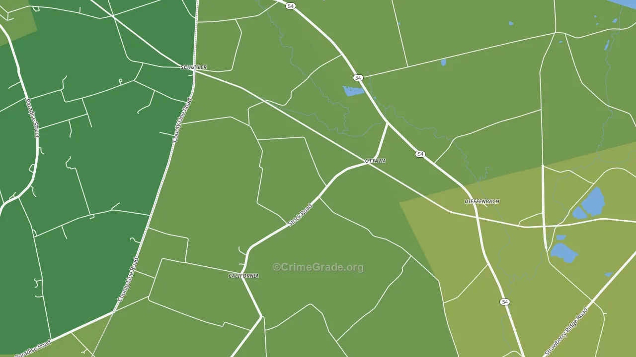 Ottawa, PA Map of Assault Rates