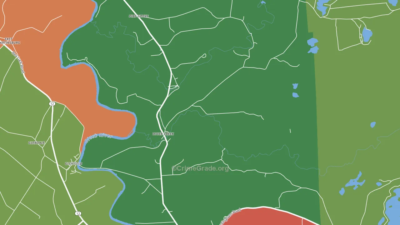 Otter Creek, NY Map of Assault Rates
