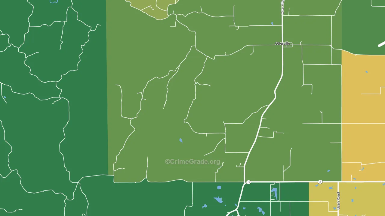 Otterville, IL Map of Assault Rates