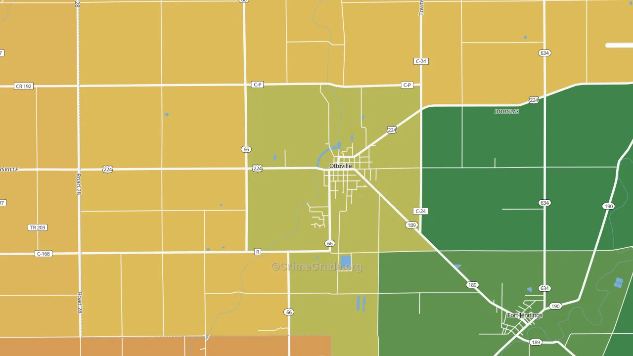 Ottoville, OH Map of Assault Rates