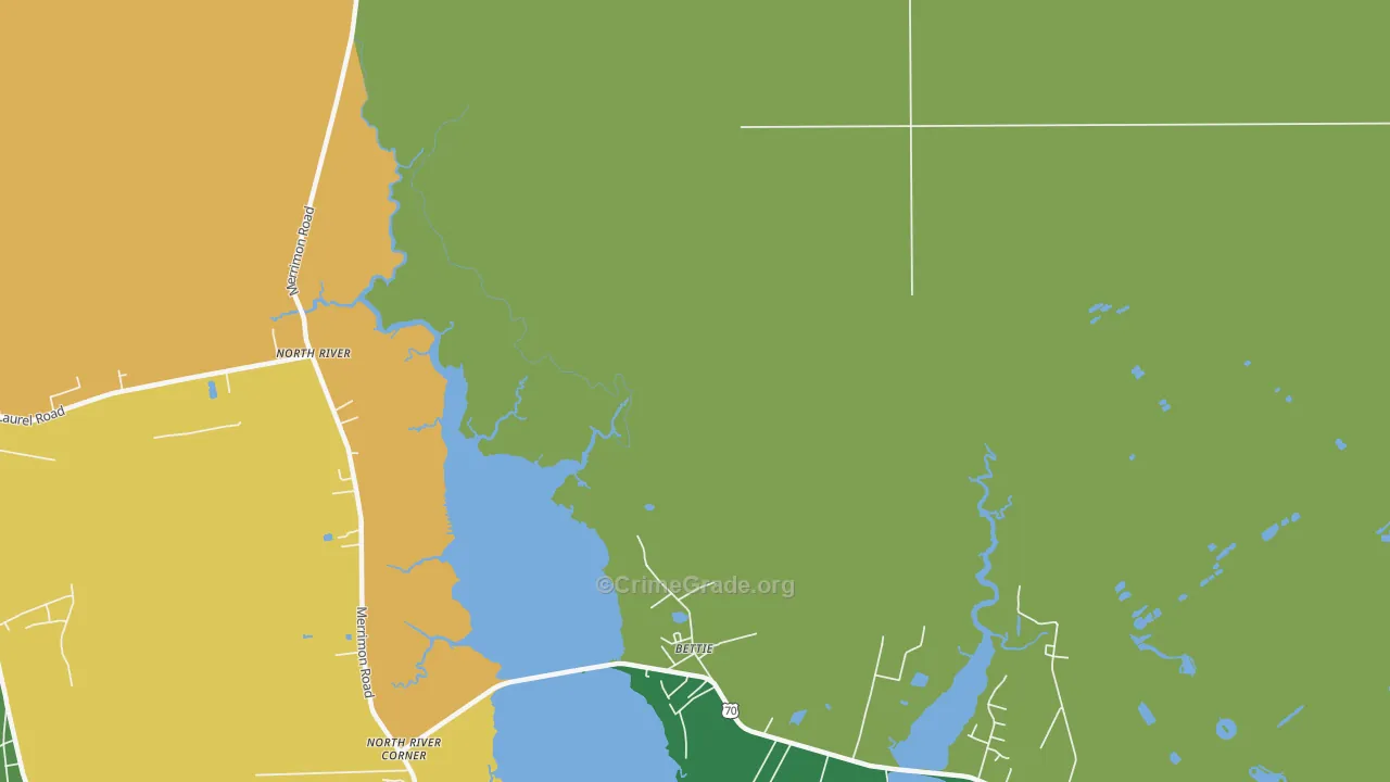 Otway, NC Map of Assault Rates