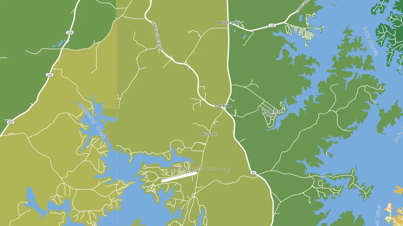 Our Town, AL Map of Assault Rates