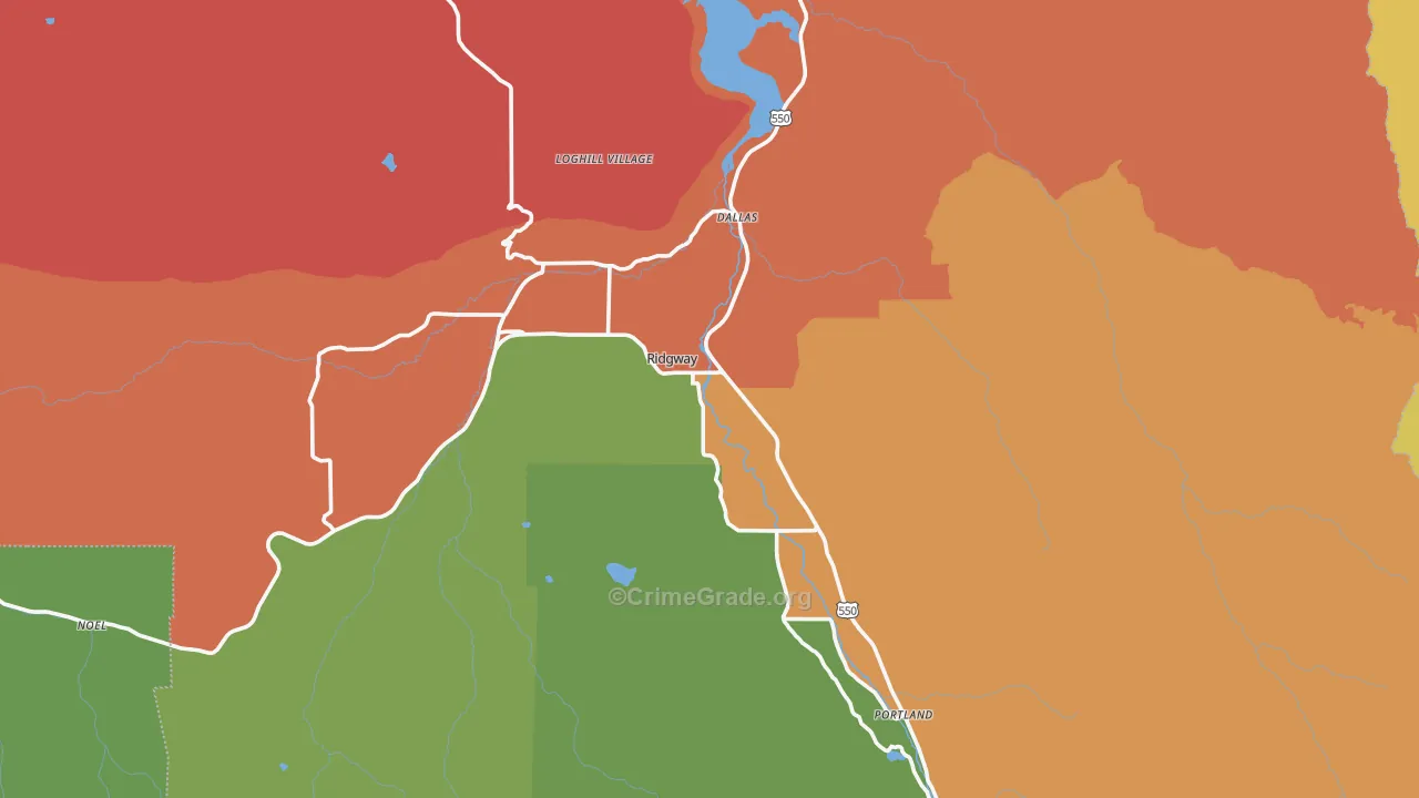 Ouray County, CO Map of Assault Rates
