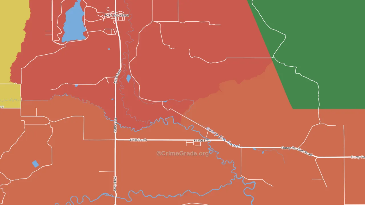 Ouray, UT Map of Assault Rates