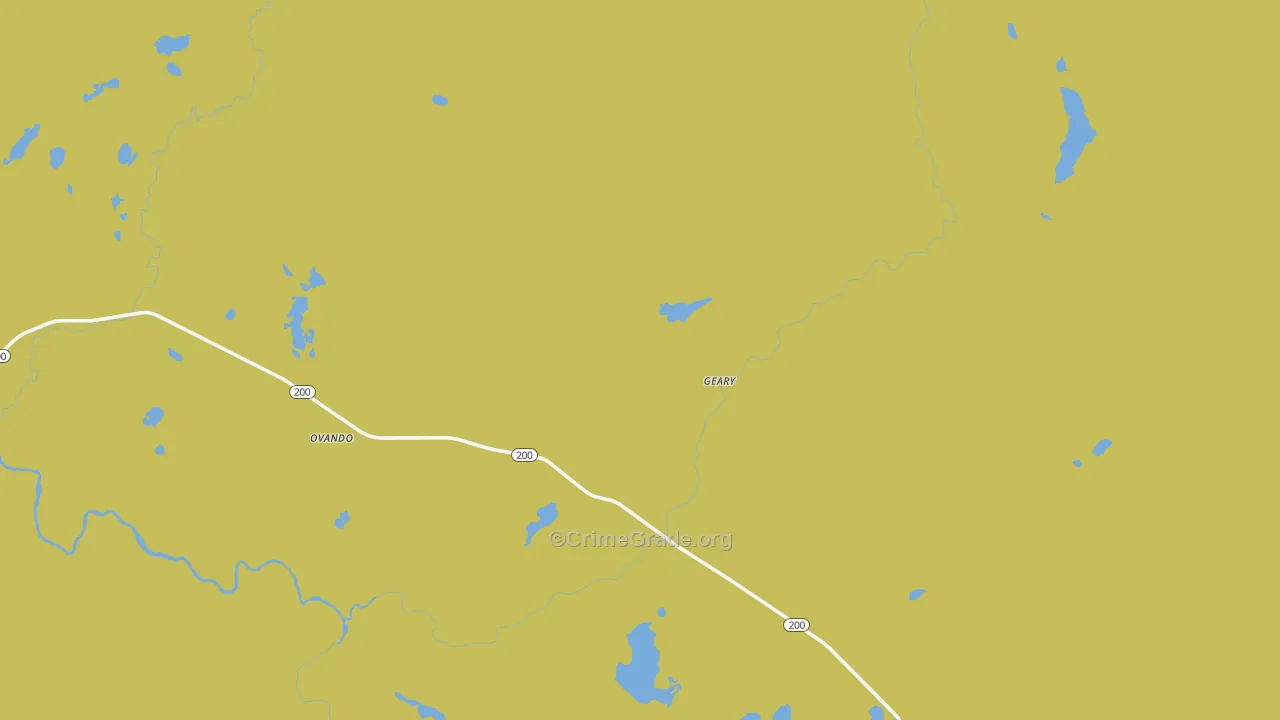 Ovando, MT Map of Assault Rates