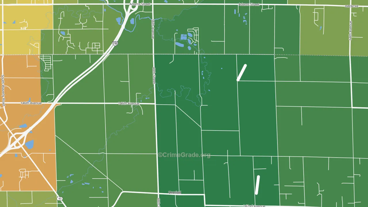 Overisel, MI Map of Assault Rates