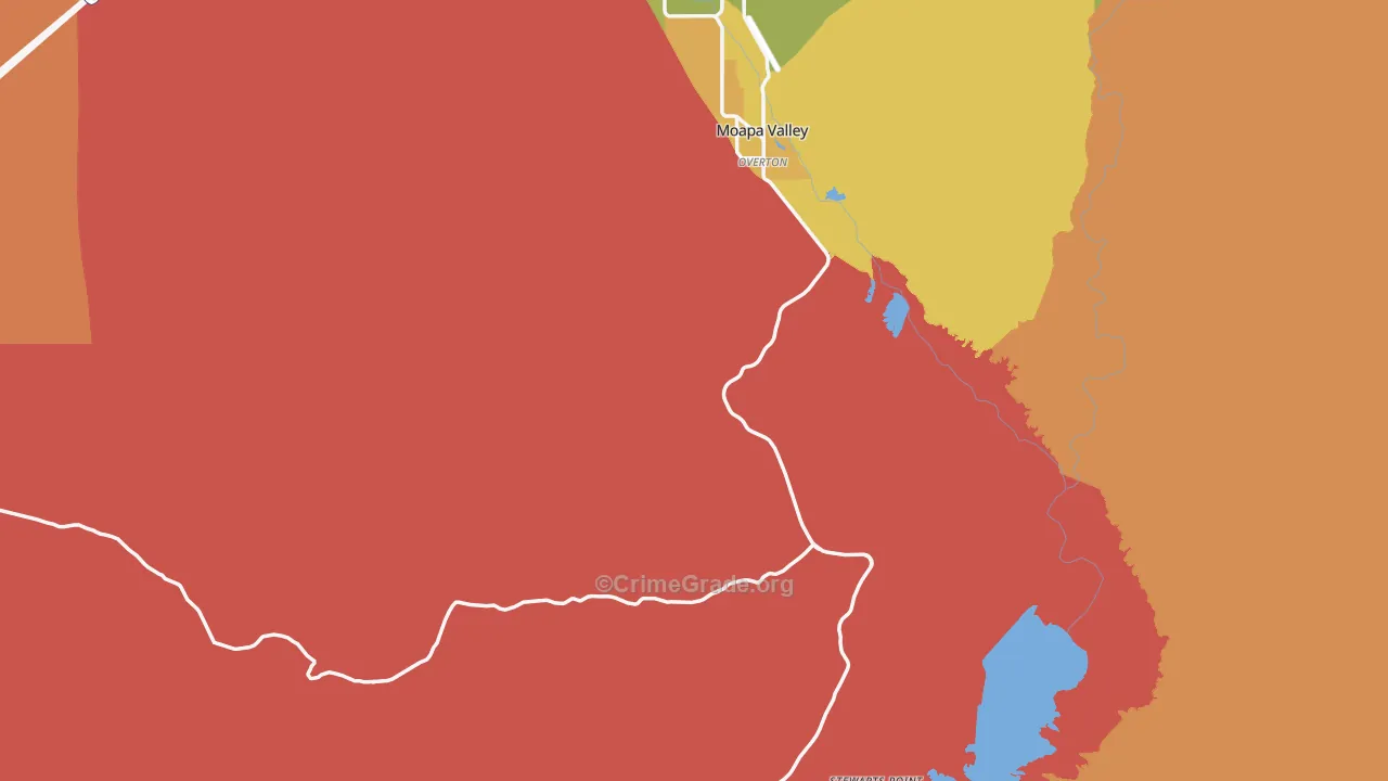 Overton, NV Map of Assault Rates