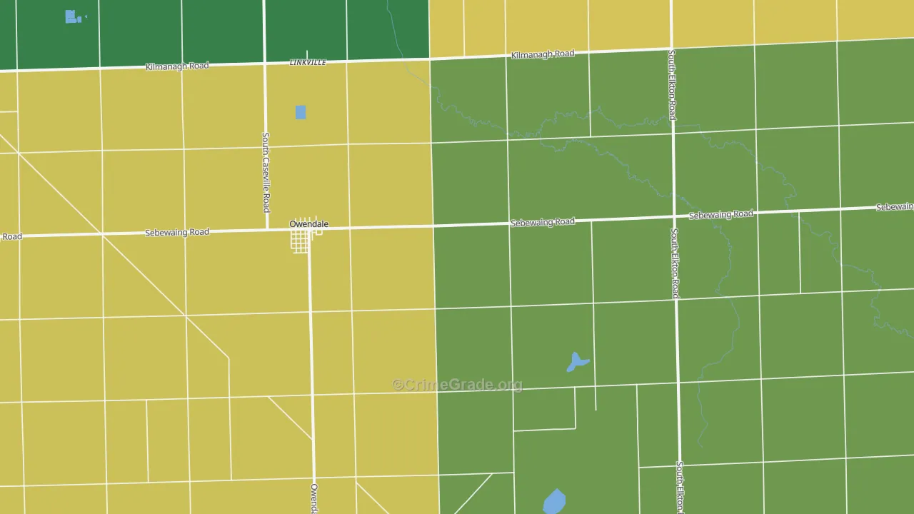 Owendale, MI Map of Assault Rates
