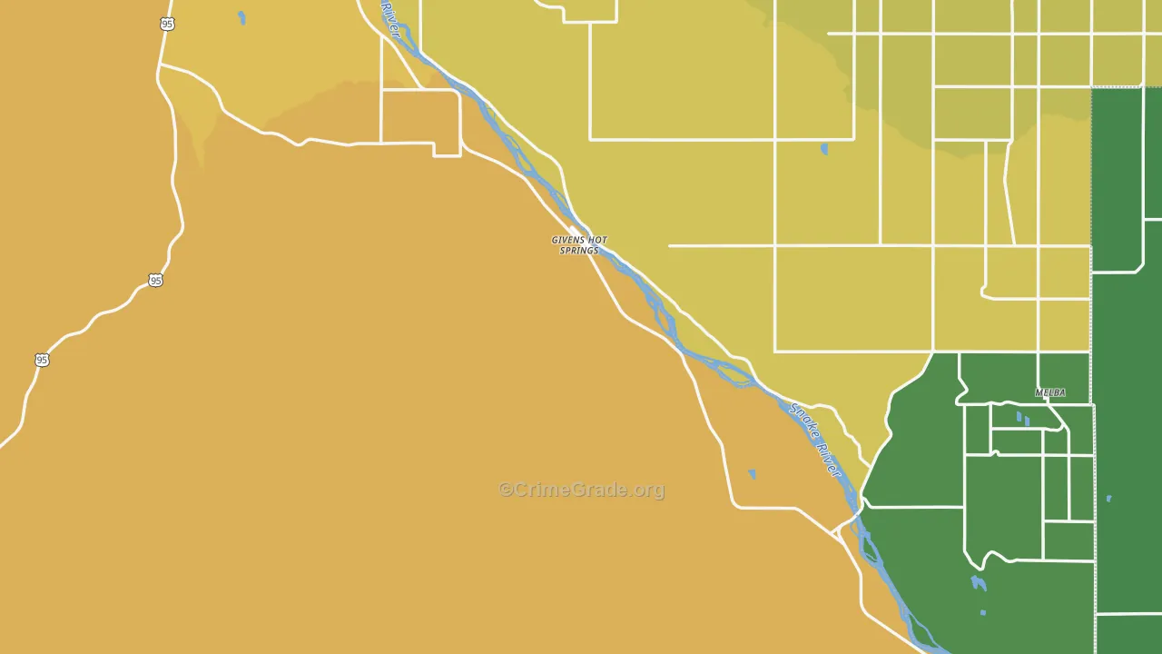 Owyhee County, ID Map of Assault Rates