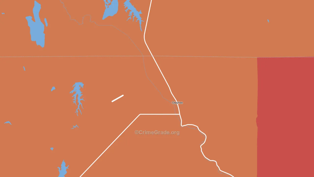 Owyhee, NV Map of Assault Rates