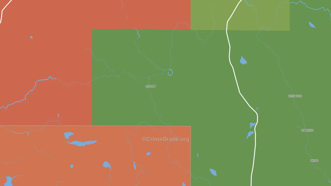 Oxbow, ME Map of Assault Rates