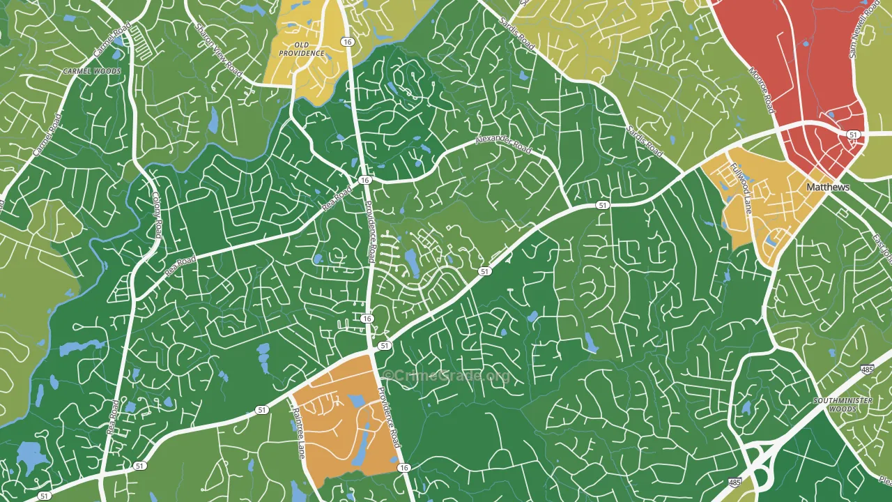 Oxford Hunt, Charlotte, NC Map of Assault Rates