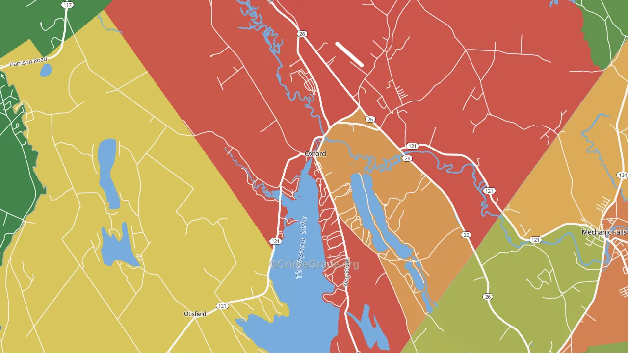 Oxford, ME Map of Assault Rates